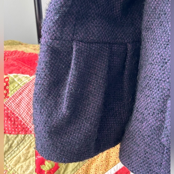 2/30$ ๐๏ธ Cropped purple tweed coat - Picture 3 of 10